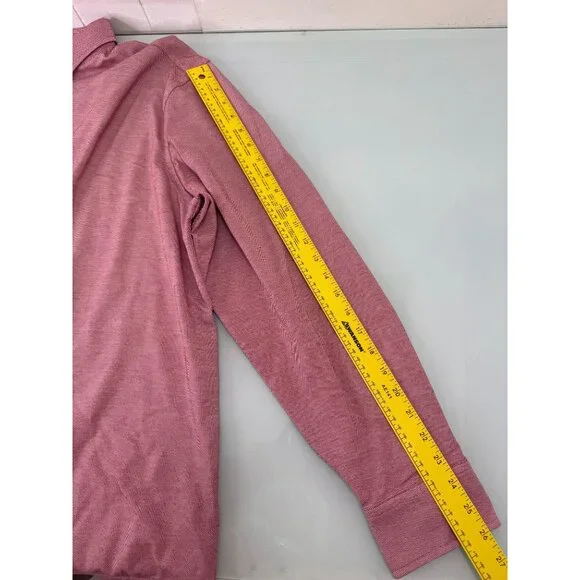 Untuckit Hyde Shirt Mens 2XL XXL Coolmax Button Up Long Sleeve Stretch Salmon - Picture 6 of 8